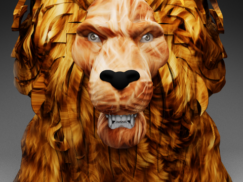 Leon head Model 3D