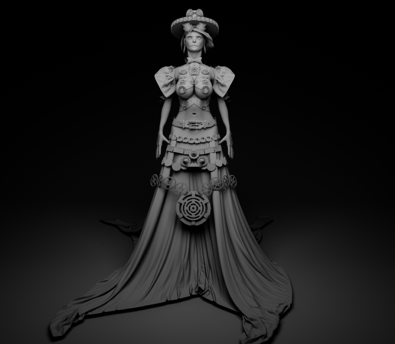 Lady 3D Model .c4d .max .obj .3ds .fbx .stl .blend 