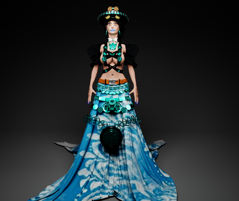 Lady Model 3D .c4d .max .obj .3ds .fbx .stl .blend 
