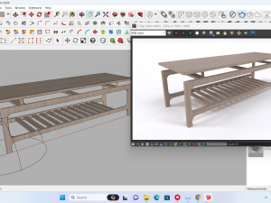 Coffee table wood 3D Model