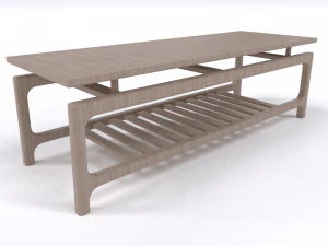 Mesa de centro de madeira Modelo 3D