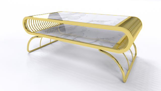 Coffee table stainless Modelo 3D .c4d .max .obj .3ds .fbx .stl .blend 