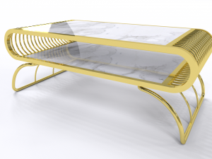 Coffee table stainless 3D Model
