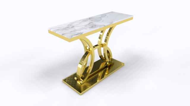 Console table stainless 3D 모델 .c4d .max .obj .3ds .fbx .stl .blend 