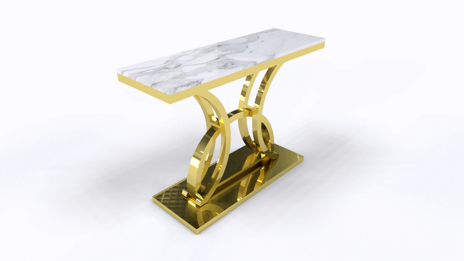 Console table stainless 3D Model .c4d .max .obj .3ds .fbx .stl .blend