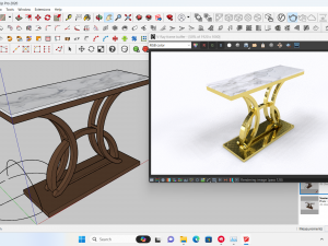 Console table stainless 3D 모델