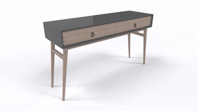 Console table wood Modelo 3D .c4d .max .obj .3ds .fbx .stl .blend 