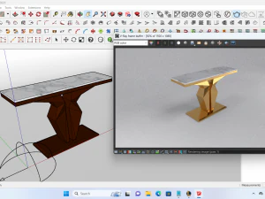 Console table size 130 X 40 cm 3D Model