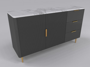 Buffet 3 drawers and 2 doors 3D 모델