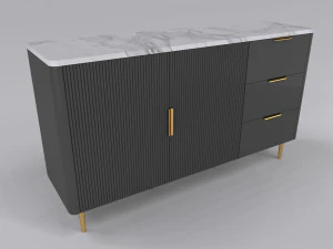 Буфет 3 ящика і 2 двері 3D Модель