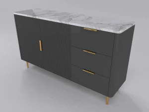 Buffet 3 drawers and 2 doors 3D Model