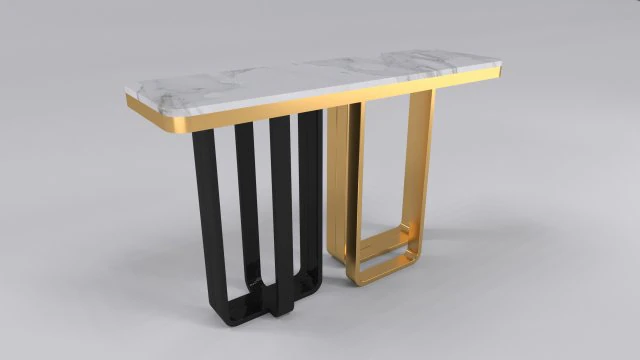 Ret&acirc;ngulo de mesa de console de luxo Modelo 3D .c4d .max .obj .3ds .fbx .stl .blend 