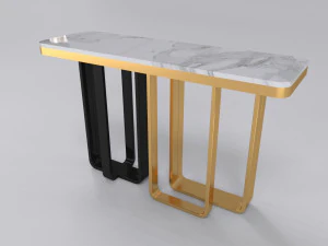 Ret&acirc;ngulo de mesa de console de luxo Modelo 3D