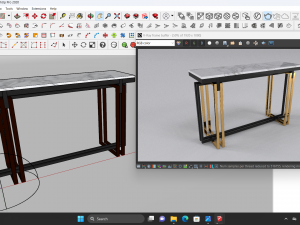 Luxury console table rectangle legs 3D 모델