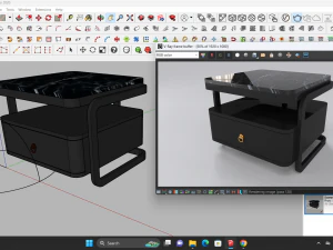 사이드 테이블 3D 모델