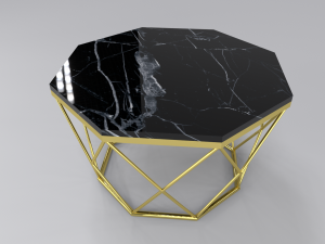 Coffee table hexagonal Model 3D