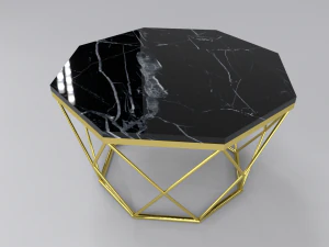 Coffee table hexagonal 3D Model