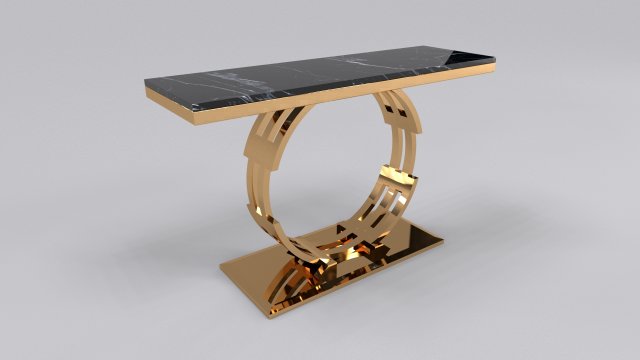 Luxury console table round Modèle 3D .c4d .max .obj .3ds .fbx .stl .blend 