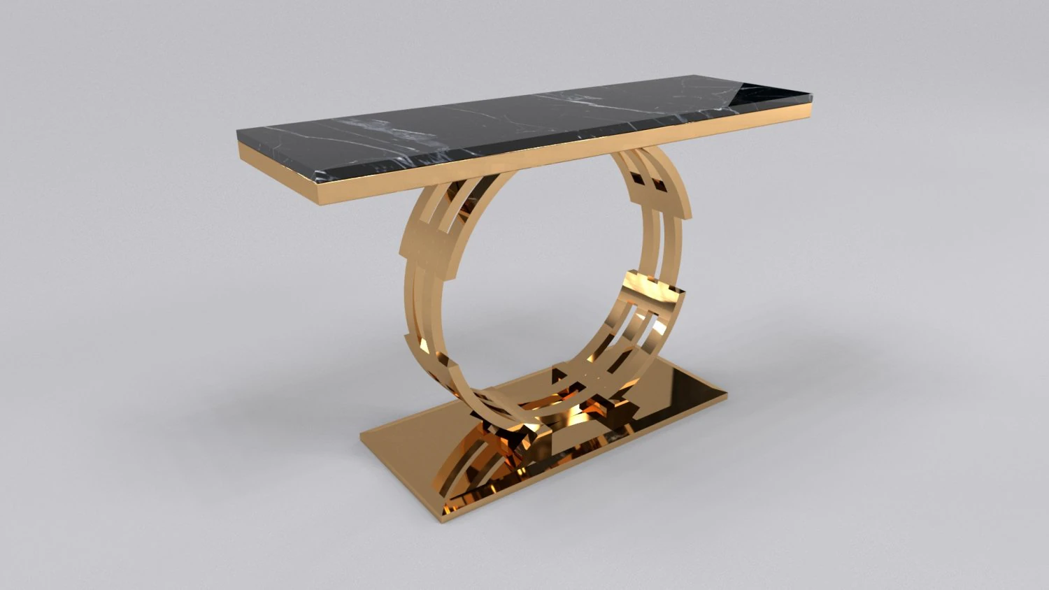 Luxury console table round 3D Model .c4d .max .obj .3ds .fbx .stl .blend 