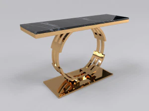 Table console de luxe ronde Modèle 3D
