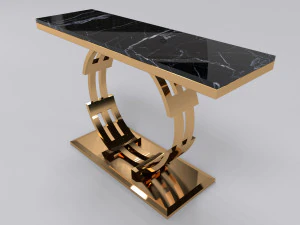 Luxury console table round 3D Model