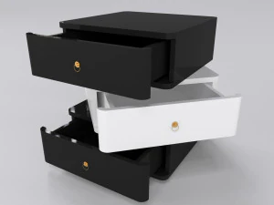 침대 옆 3D 모델