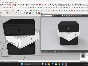 침대 옆 3D 모델