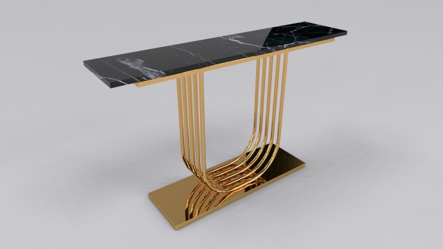 Luxury console table pipa U 3D 模型 .c4d .max .obj .3ds .fbx .stl .blend 