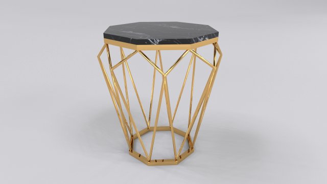 Side table hexagonal 3Dモデル .c4d .max .obj .3ds .fbx .stl .blend 