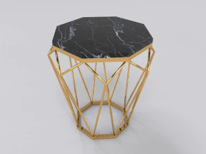 Bijzettafel zeshoekig 3D Model