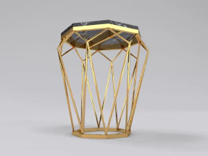 Bijzettafel zeshoekig 3D Model