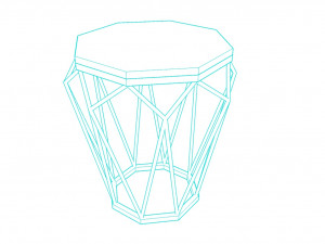 Side table hexagonal 3Dモデル