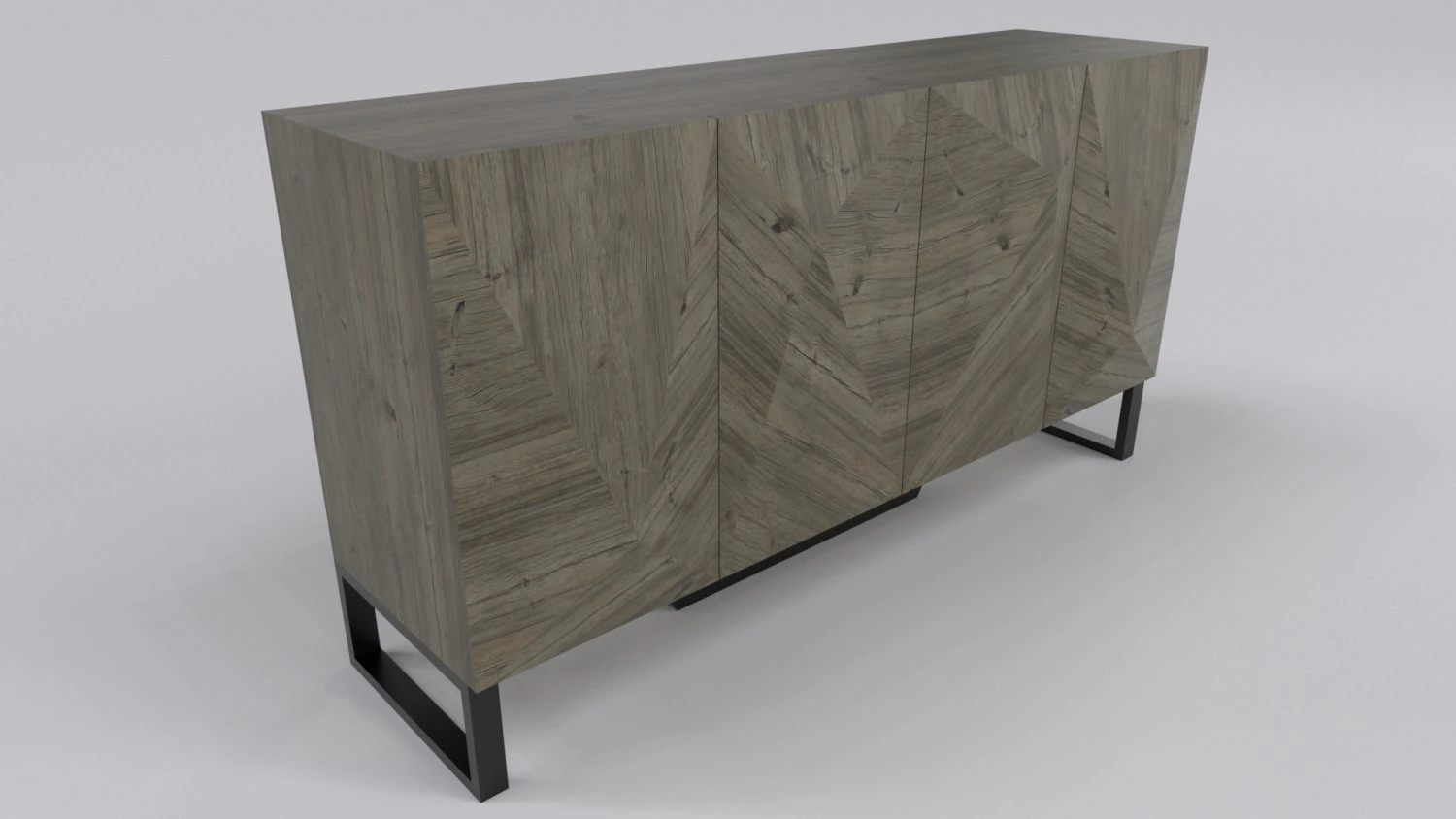 Sideboard cabinet antique 3D Model .c4d .max .obj .3ds .fbx .stl .blend 