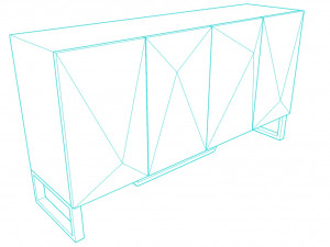 Sideboard cabinet antique 3D Model