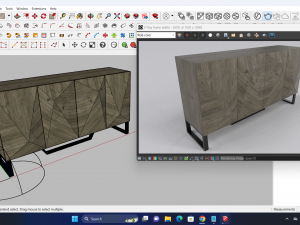 Sideboard cabinet antique 3D Model