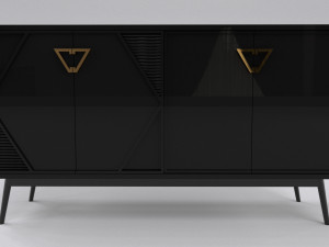 Luxury Sideboard black Modelo 3D