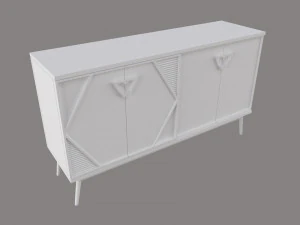 Credenza di lusso nera Modello 3D