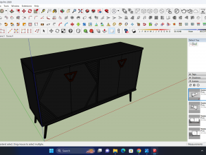 Luxury Sideboard black Modelo 3D