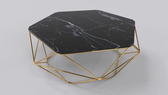Luxury coffee table stainless gold 3D Model .c4d .max .obj .3ds .fbx .stl .blend 