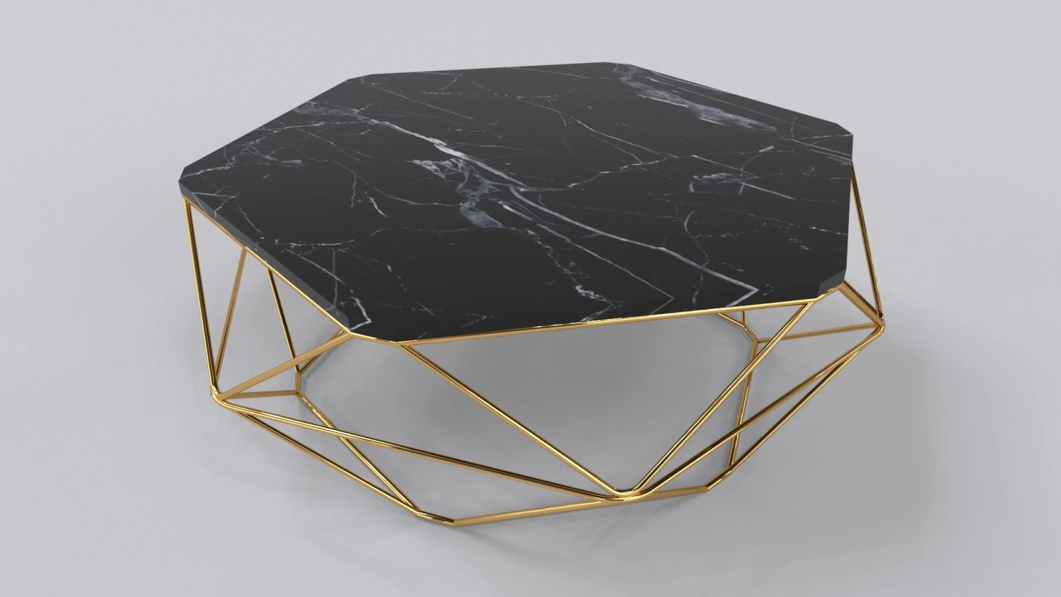 Luxury coffee table stainless gold 3D Model .c4d .max .obj .3ds .fbx .stl .blend 
