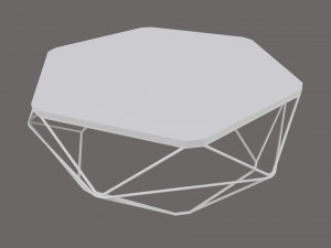 Luxury coffee table stainless gold 3D Model