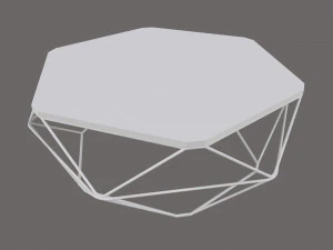 Luxury coffee table stainless gold 3D Model