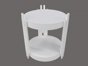 Gold side table with marble black calacatta Model 3D