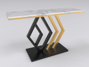 Console table minimalist with marble white carrara Modelo 3D