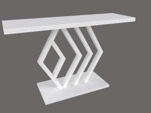 Console table minimalist with marble white carrara 3D Model