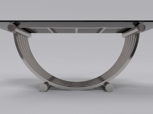 Coffee table stainless silver gloss 3Dモデル