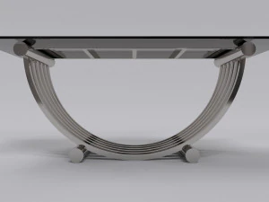Tavolino in acciaio inox argento lucido Modello 3D