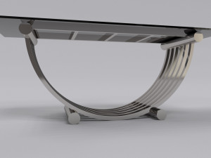 Coffee table stainless silver gloss 3Dモデル