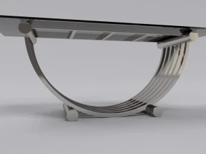 Tavolino in acciaio inox argento lucido Modello 3D