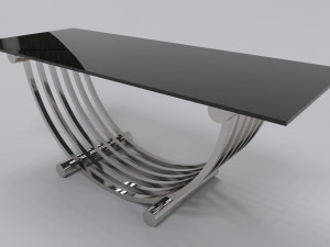 Coffee table stainless silver gloss 3Dモデル